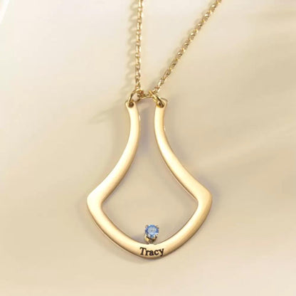 Custom Name Engraved Ring Holder Necklace
