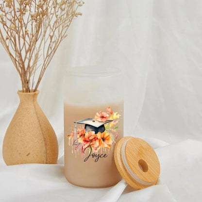 Personalized Graduation Hat Flower Bouquet Cup