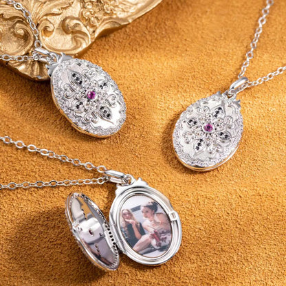 Personalized Vintage Ruby Locket