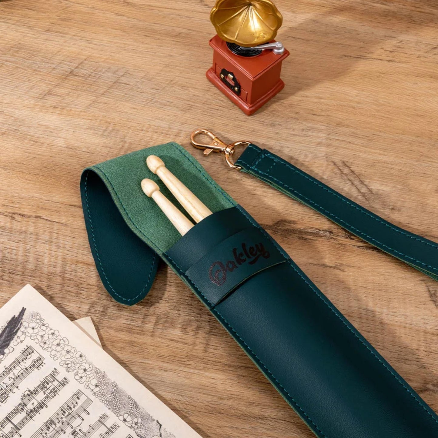 Personalized Leather Travel Drumstick Bag