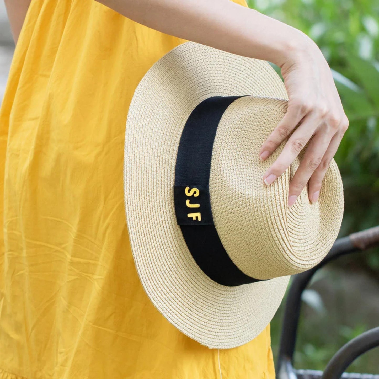 Custom Initials Panama Hat