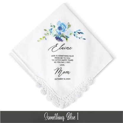 Personalized Floral Wedding Handkerchief