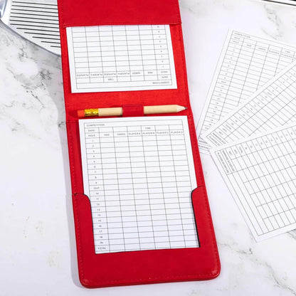 Personalized PU Leather Golf Scorecard Holder