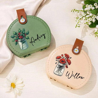 Personalized Name + Birth Flower Sewing Kit Set
