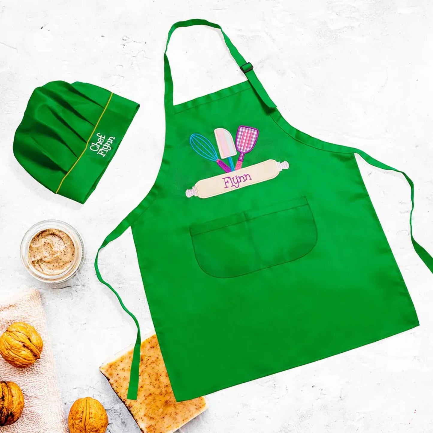 Personalized Kid's Apron with Toque Chef Hat