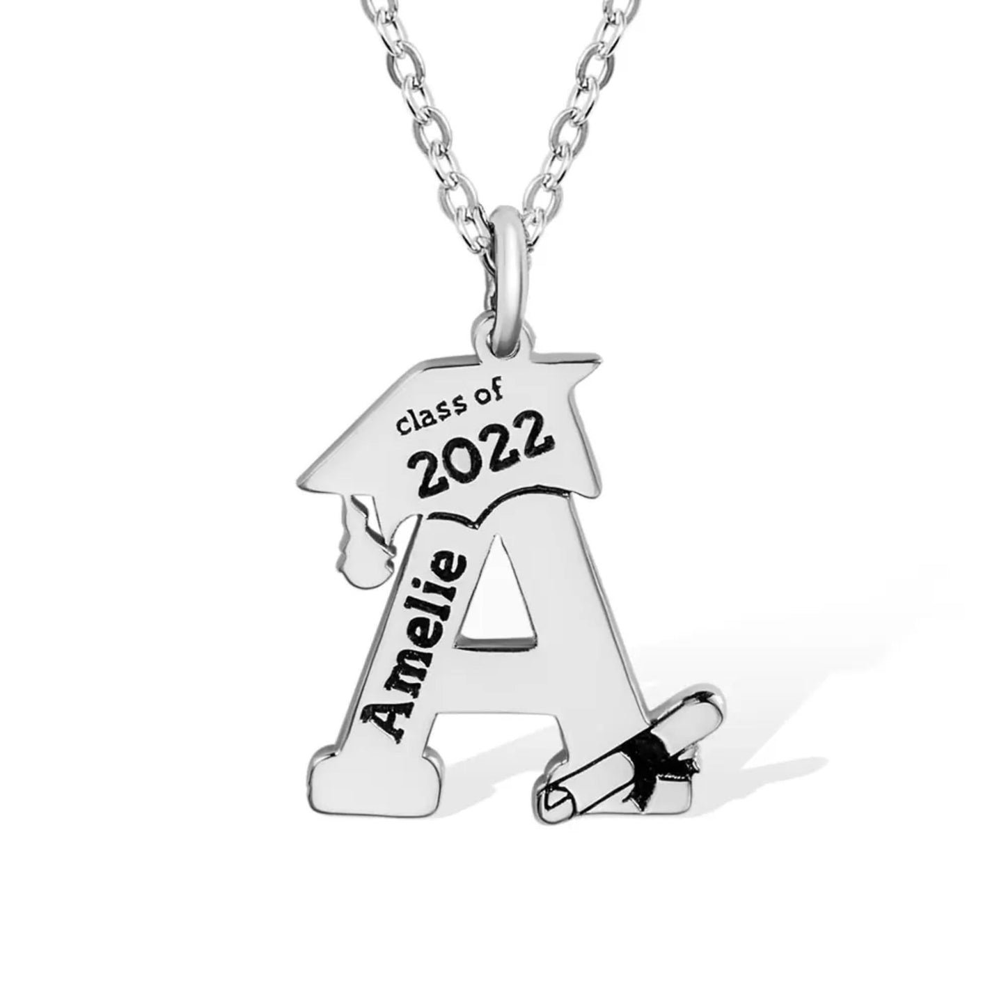 Custom Graduation Letter Necklace or Keychain