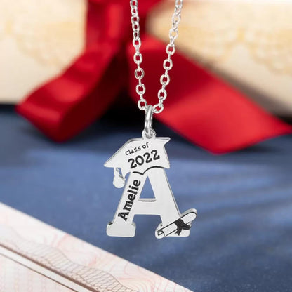 Custom Graduation Letter Necklace or Keychain