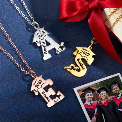 Custom Graduation Letter Necklace or Keychain