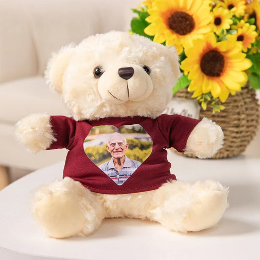 Personalized Photo Plush Stuffed Memory Bear