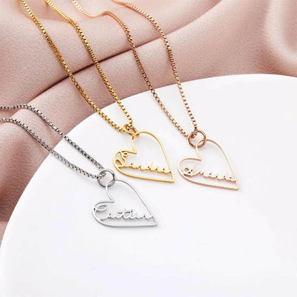 Personalized Heart Name Necklace