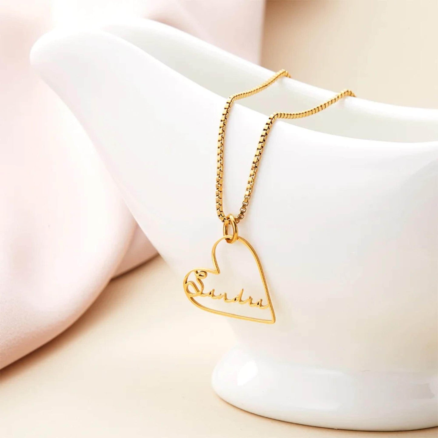 Personalized Heart Name Necklace