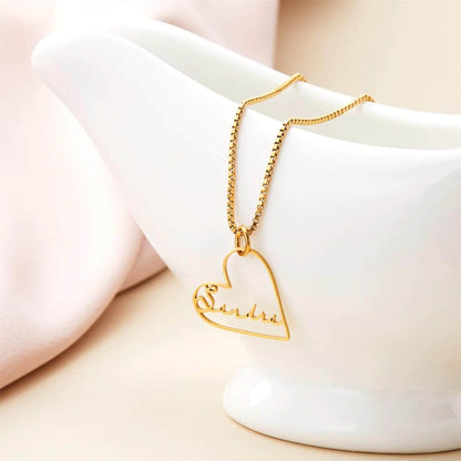 Personalized Heart Name Necklace
