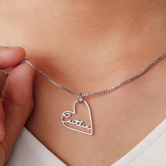 Personalized Heart Name Necklace