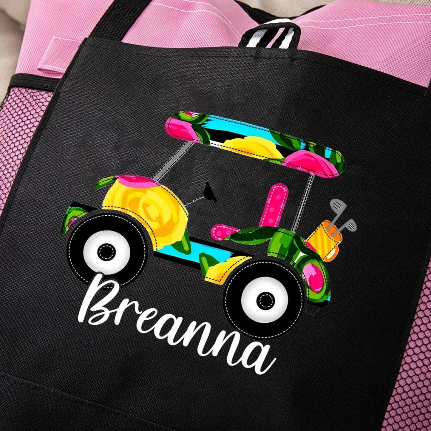 Personalized Name Golf Cart Tote Bag