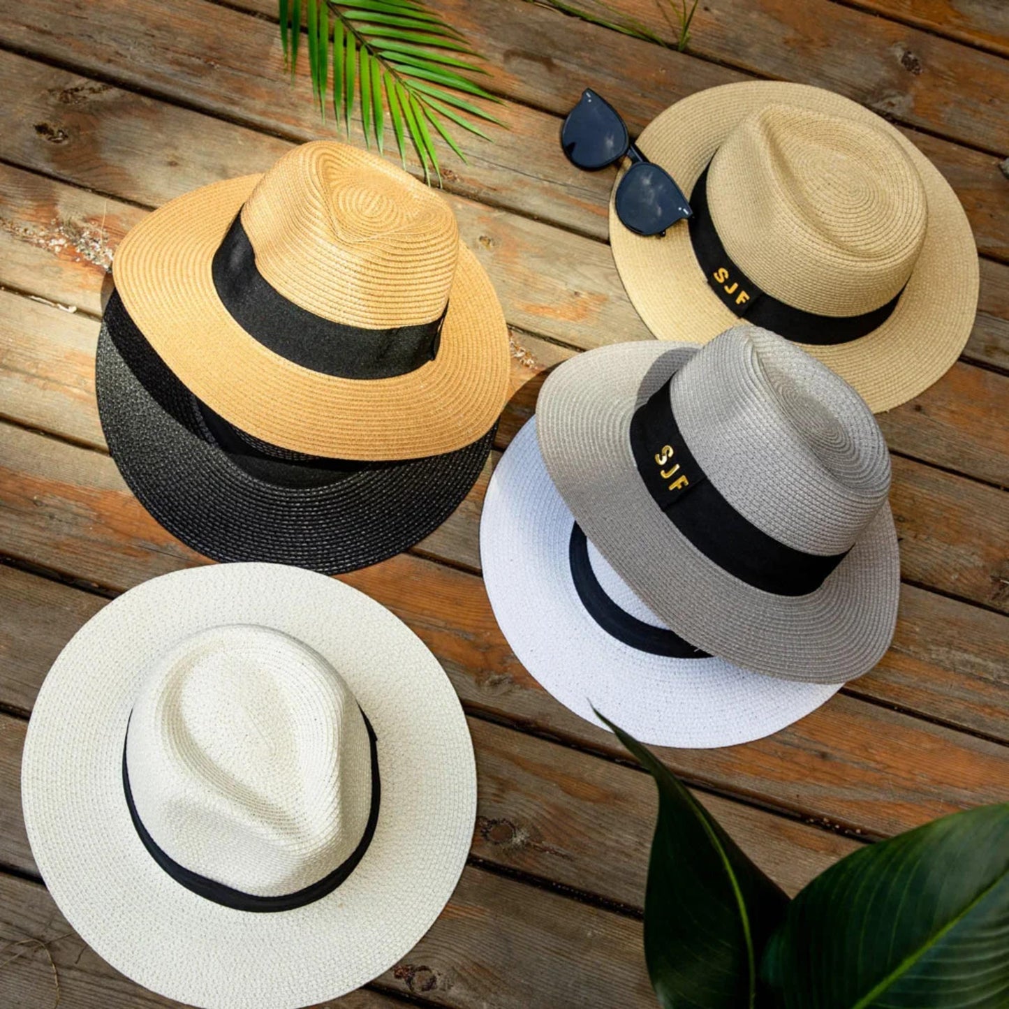 Custom Initials Panama Hat