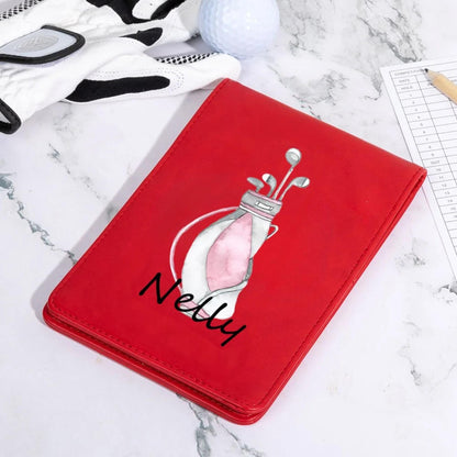 Personalized Pink Coquette Bow Golf Scorecard Holder