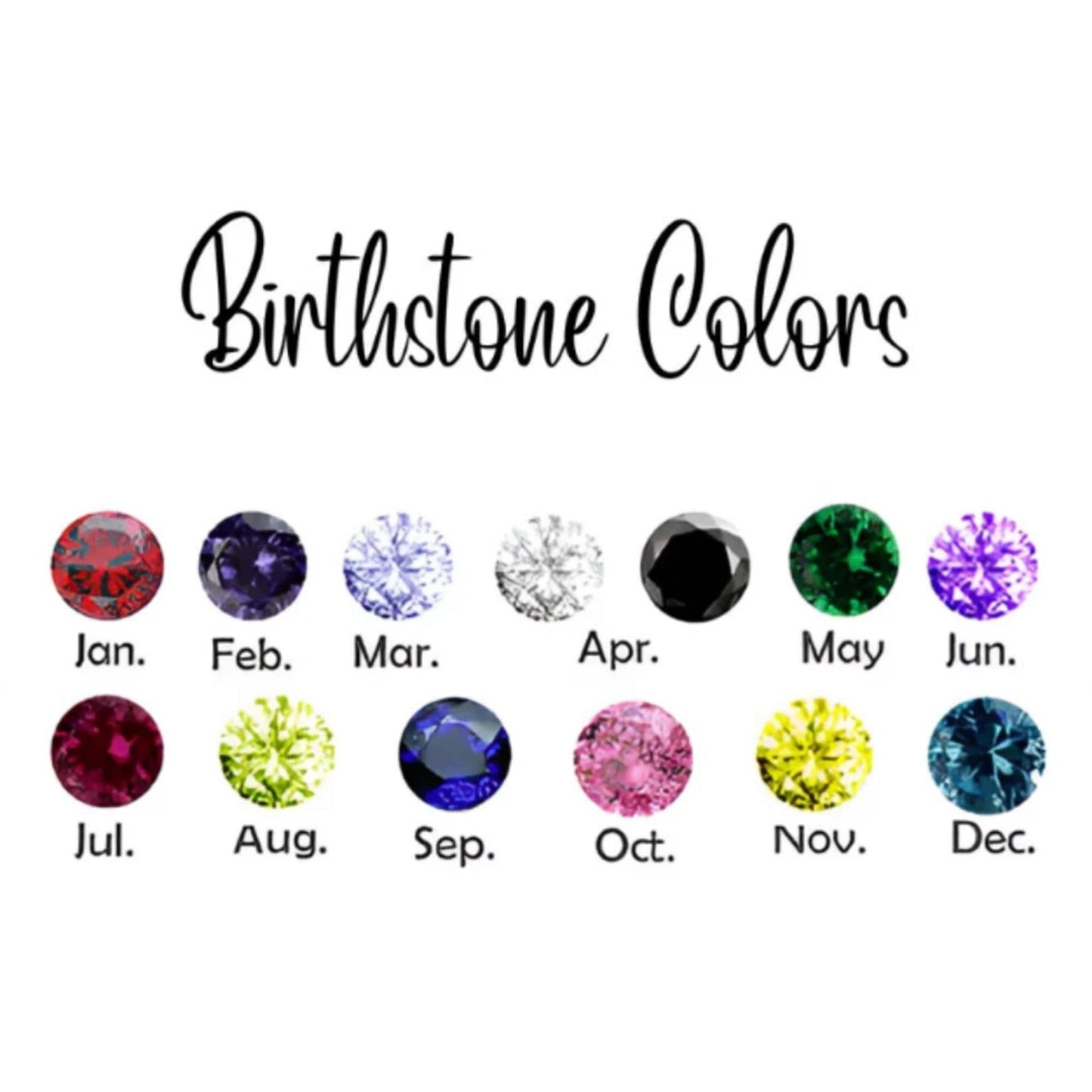 Personalized Family Name Ring with Birthstones