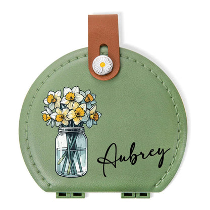 Personalized Name + Birth Flower Sewing Kit Set
