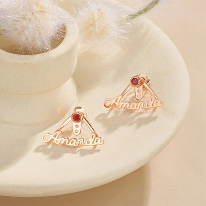 Personalized Birthstone Wrap Cuff Earrings