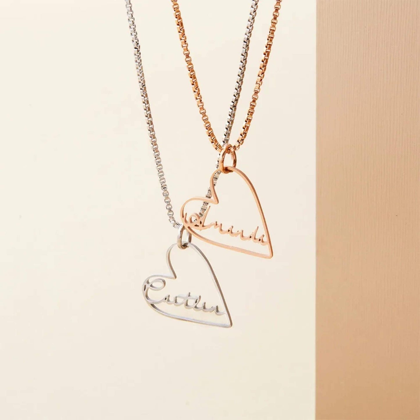 Personalized Heart Name Necklace