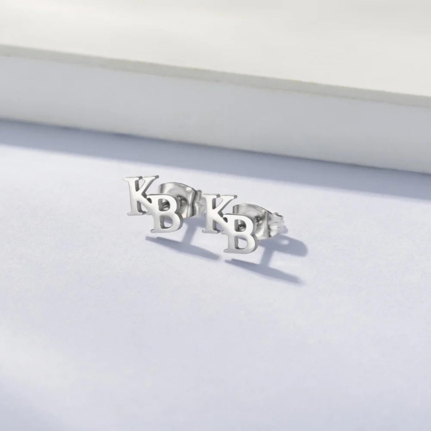 Tiny Two Letters Stud Earrings