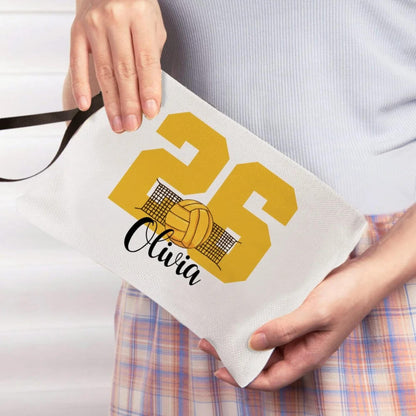 Personalized Sports Makeup Bag with Name & Number