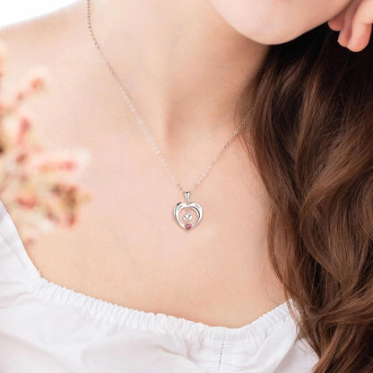 Baby Feet Necklace with Birthstone & Engraved Names