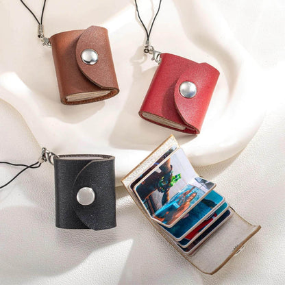 Custom Mini Leather Photo Album Keychain