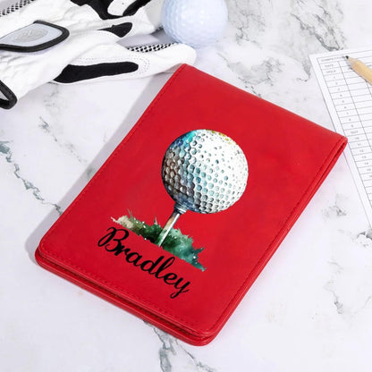 Custom PU Leather Golf Themed Design Scorecard Holder