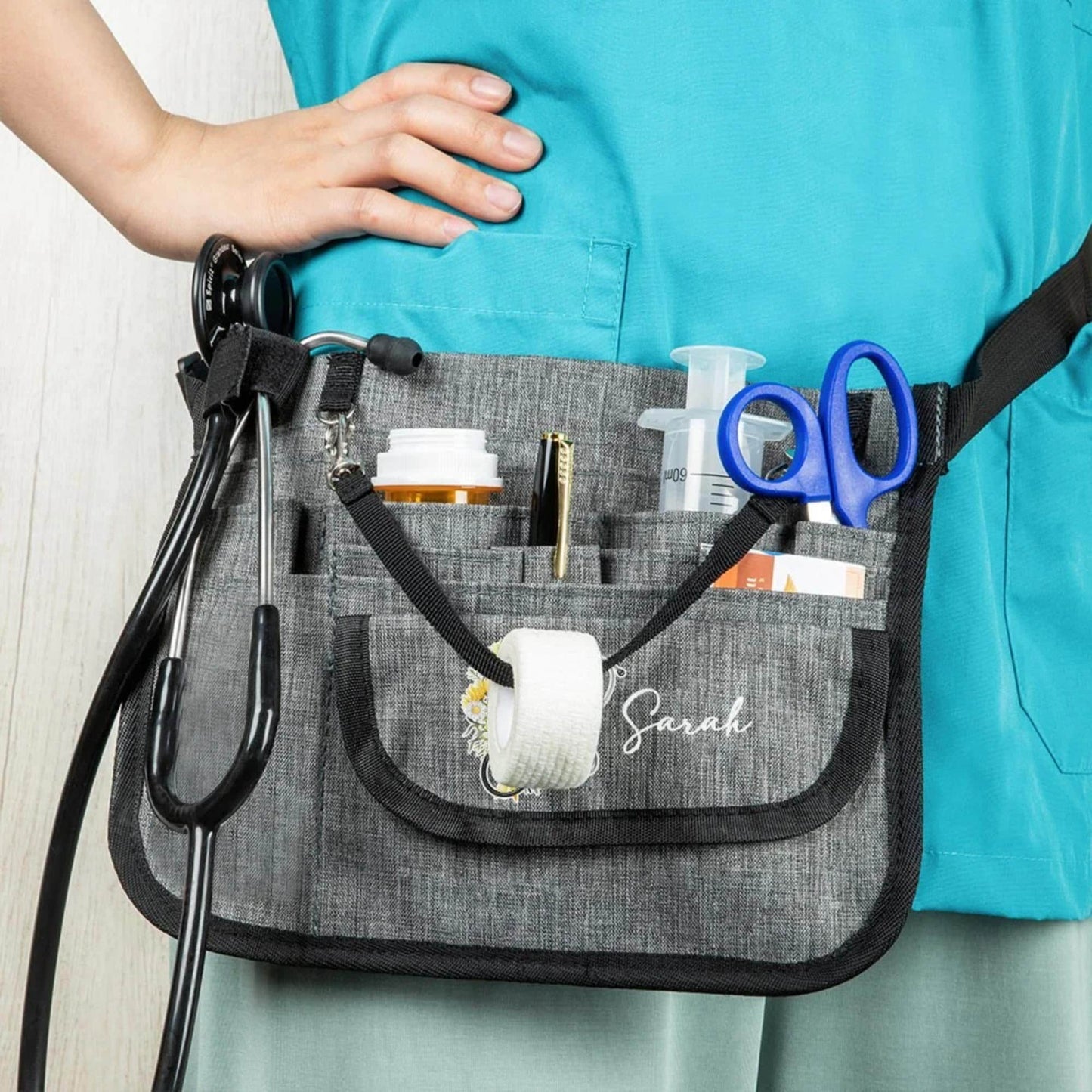 Name and Birth Flower Nurse Fanny Pack