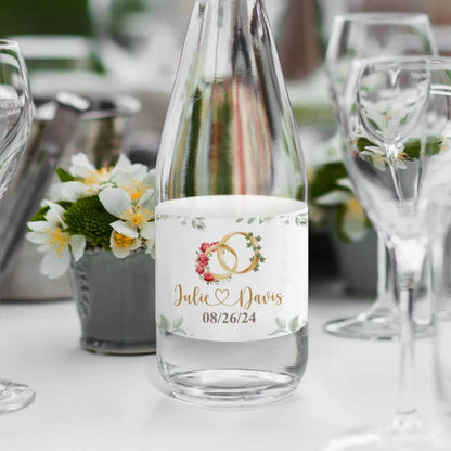 Custom Name Birth Flower & Tree Water Bottle Labels