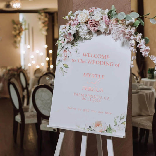 Custom Wedding Decal for Mirror Acrylic Cardboard