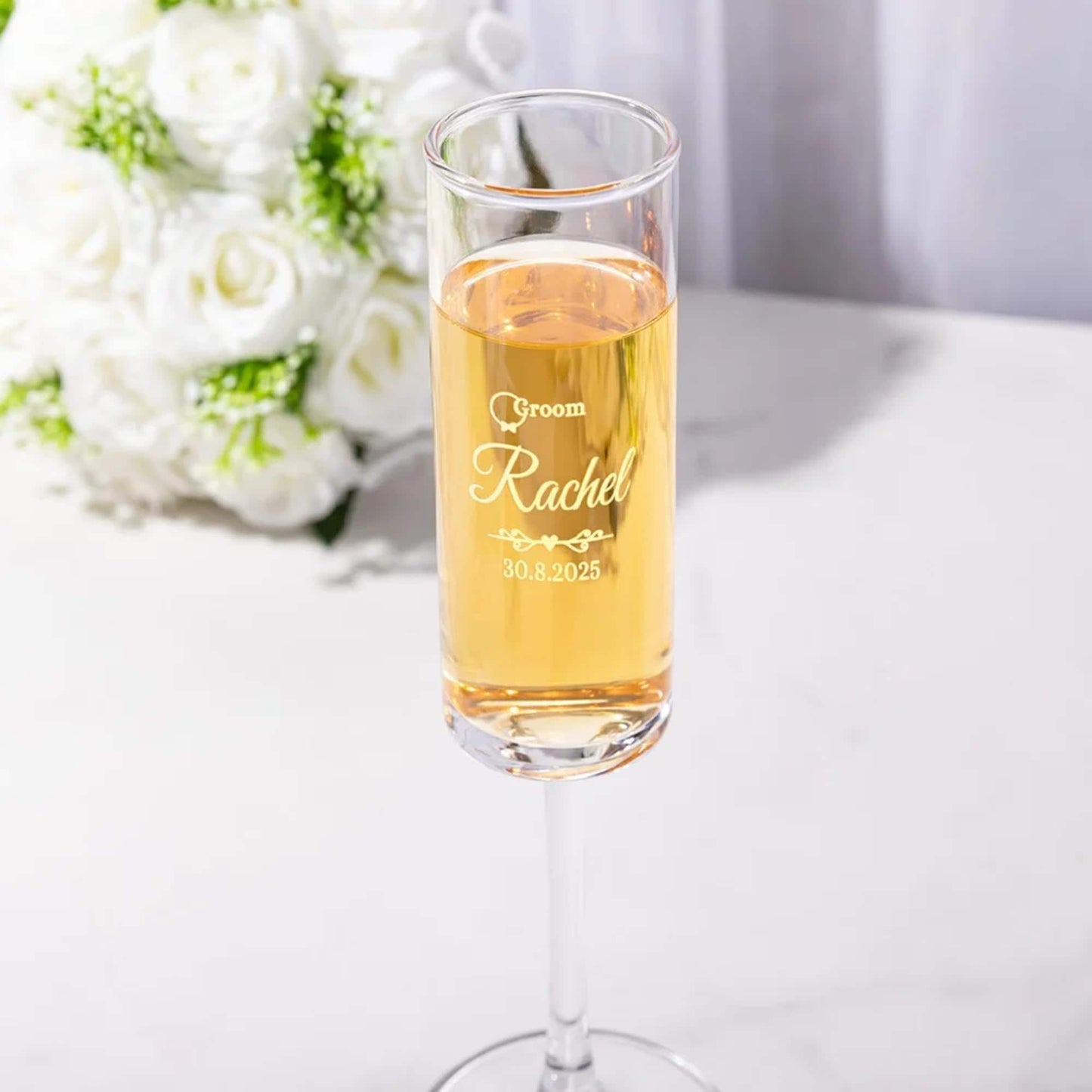 Personalized Champagne Flutes Set of 2