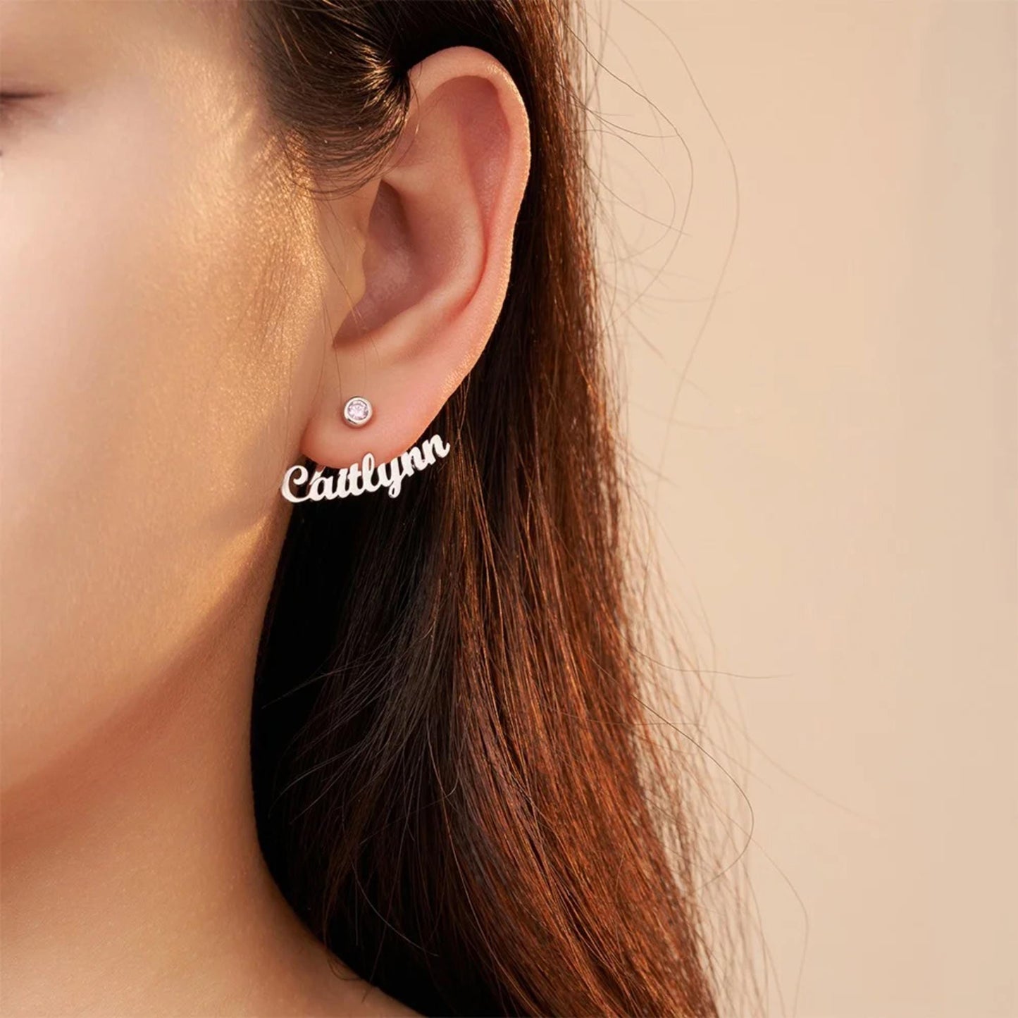 Personalized Birthstone Wrap Cuff Earrings