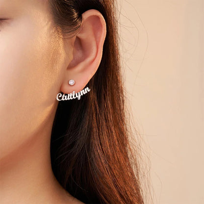 Personalized Birthstone Wrap Cuff Earrings