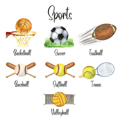 Custom Name & Number Sports Gym Bag