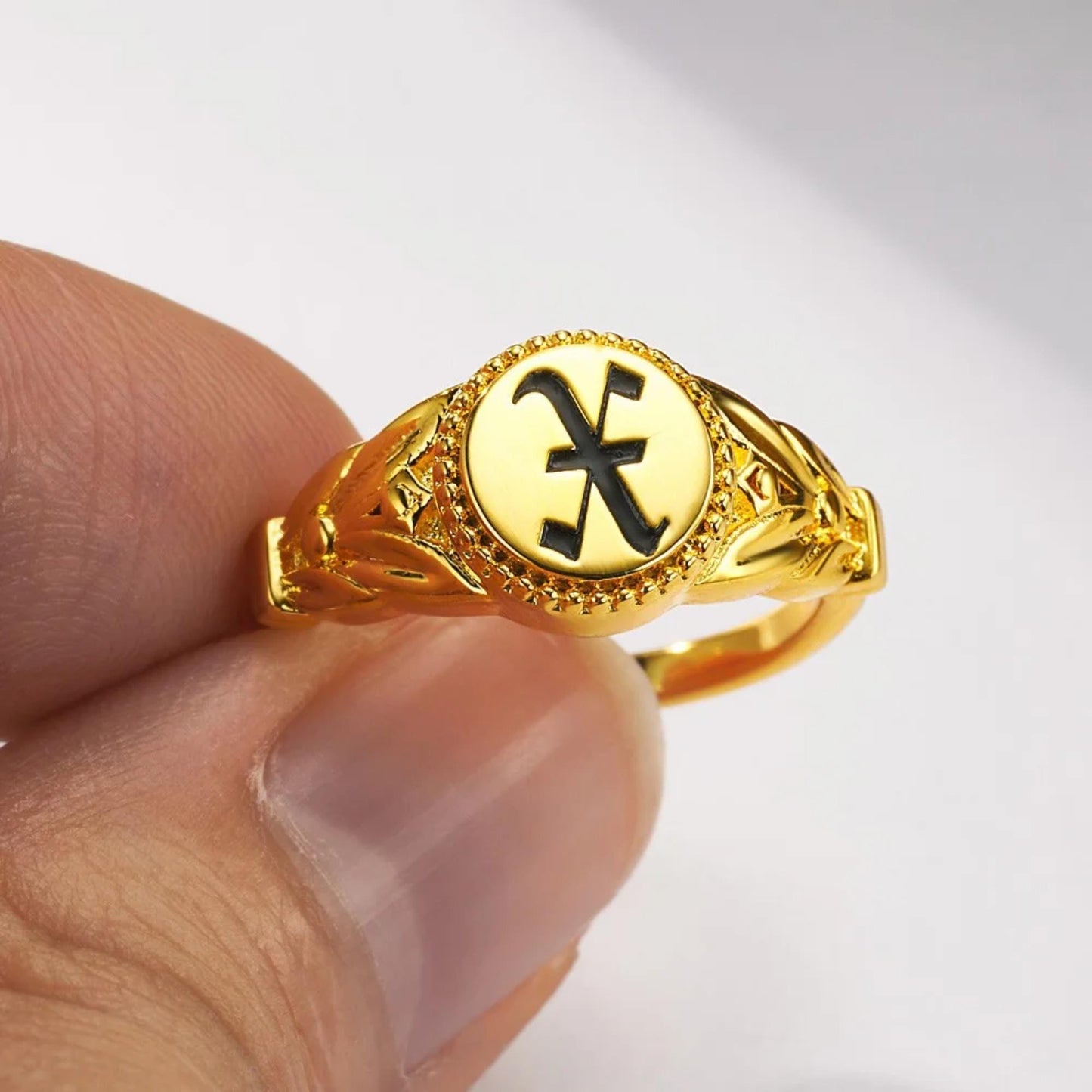 Custom Initial Delicate Signet Ring