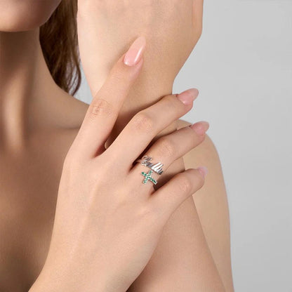 Name Cross Ring with Custom Birthstones