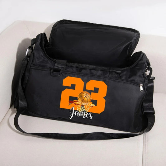 Custom Name & Number Sports Gym Bag
