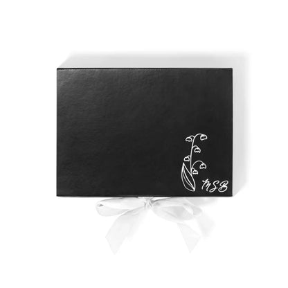 Name Birth Flower Satin Nightgown Gift Set with Eye Mask & Scrunchie