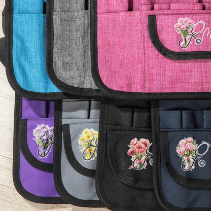 Name and Birth Flower Nurse Fanny Pack