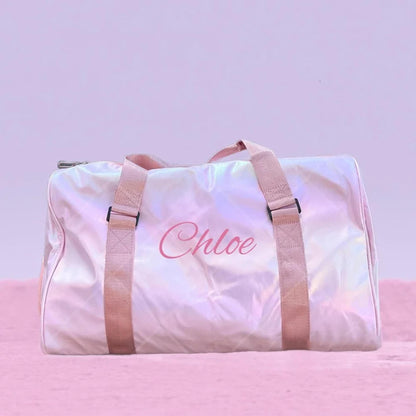 Personalized Name Iridescent Duffle Bag
