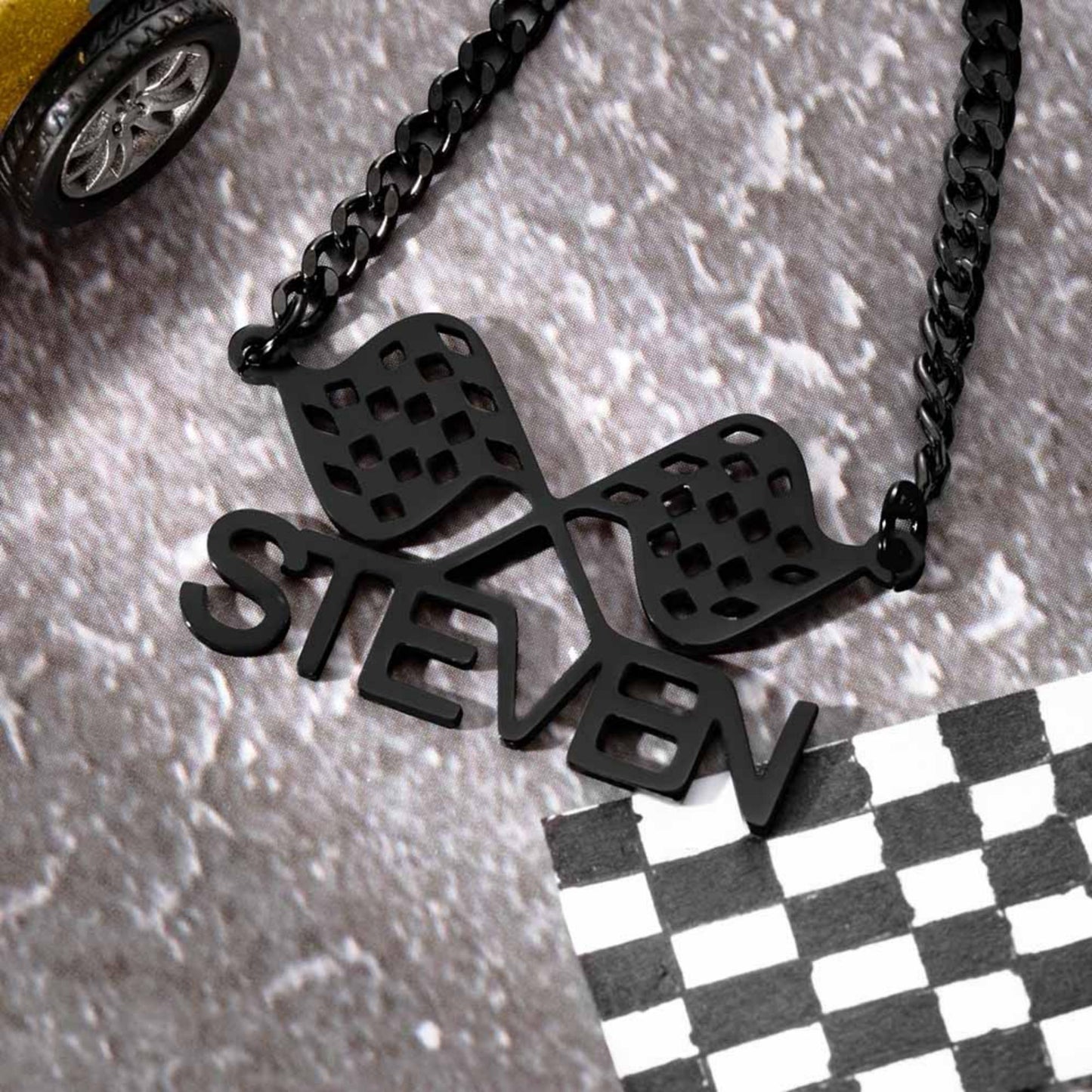 Personalized Car Necklace with Custom Name