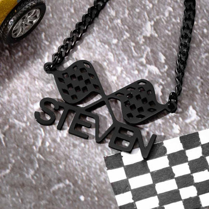 Personalized Car Necklace with Custom Name