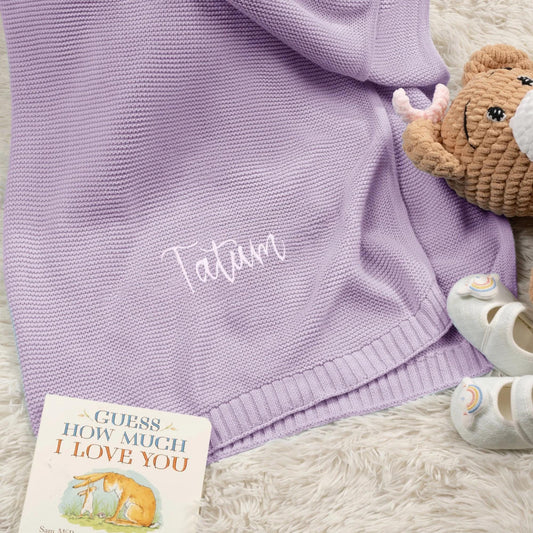 Personalized Baby Blanket Embroidered with Name