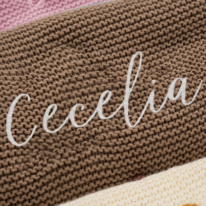 Personalized Baby Blanket Embroidered with Name