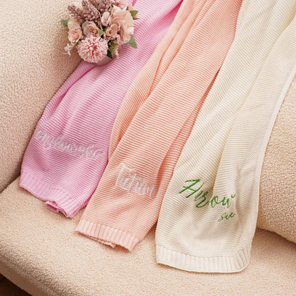 Personalized Baby Blanket Embroidered with Name