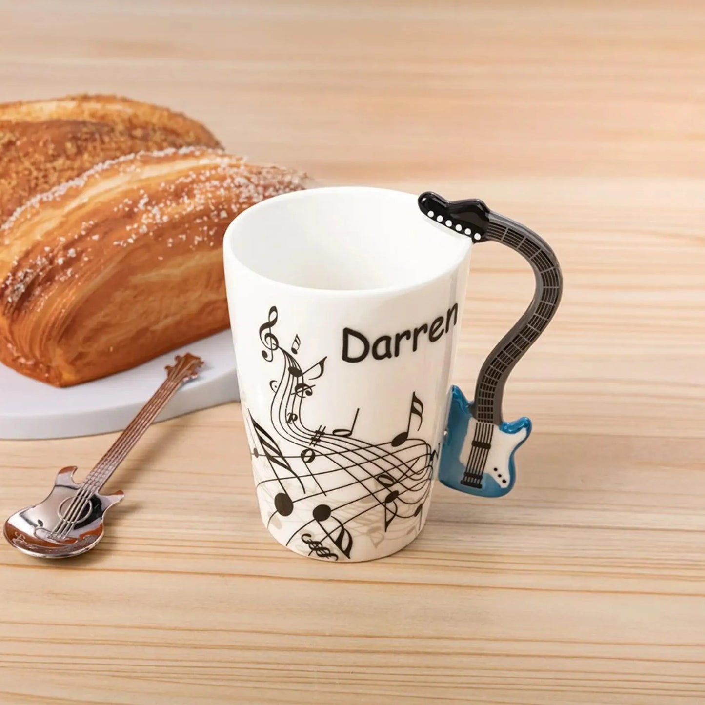 Guitar Shaped 8.5oz & 15oz Ceramic Coffee Mug