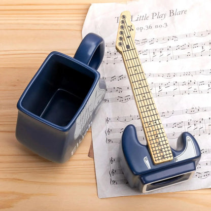 Guitar Shaped 8.5oz & 15oz Ceramic Coffee Mug