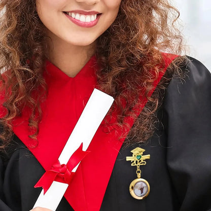 Personalized Graduation Lapel Pin with Photo & Birthstone
